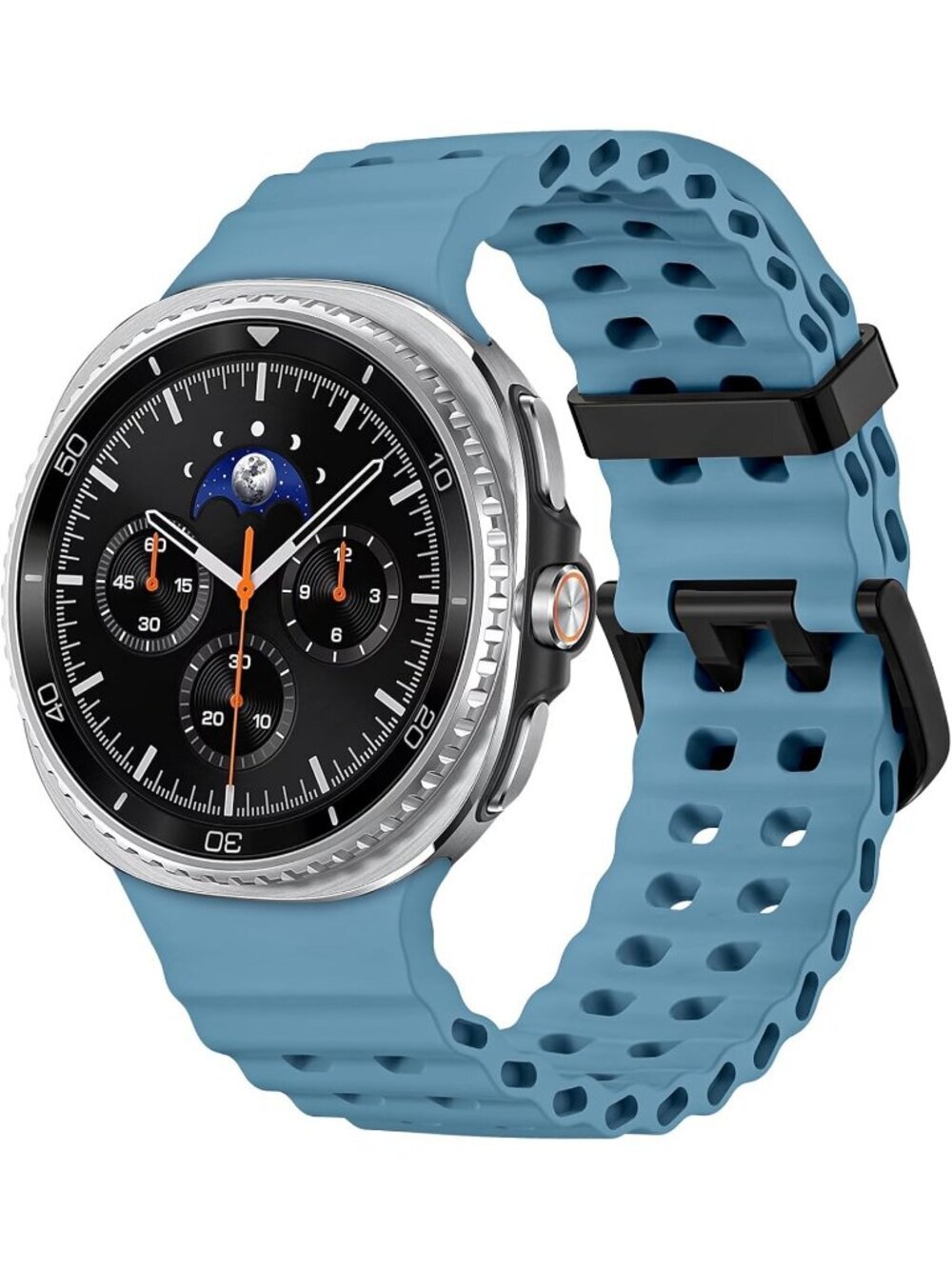 Unisex Sky Blue Analog Quartz Breathable Marine Replacement Samsung Galaxy Watch